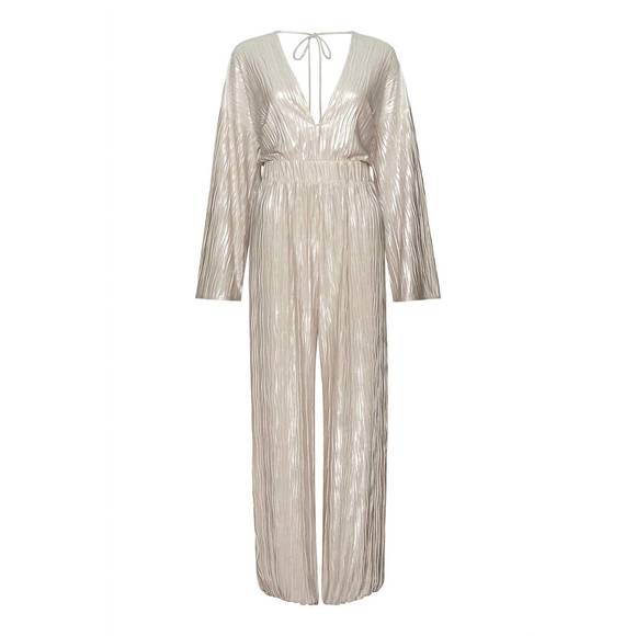 NEW MISA LOS ANGELES pleated jumpsuit in ivory - Picture 5 of 5